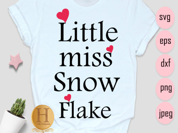Christmas Little Miss Snowflake Svg