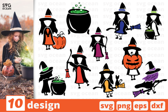 Halloween Cute Witches SVG Bundle Review for Real Embroidery Projects